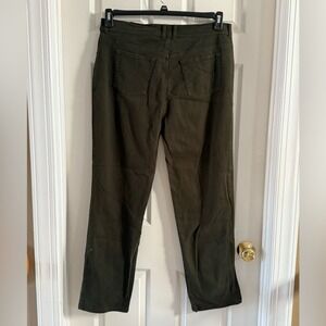 Gloria Vanderbilt Amanda High Rise Tapered Jeans Olive Green Womens Size 16